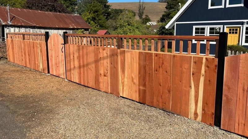 side view of fence